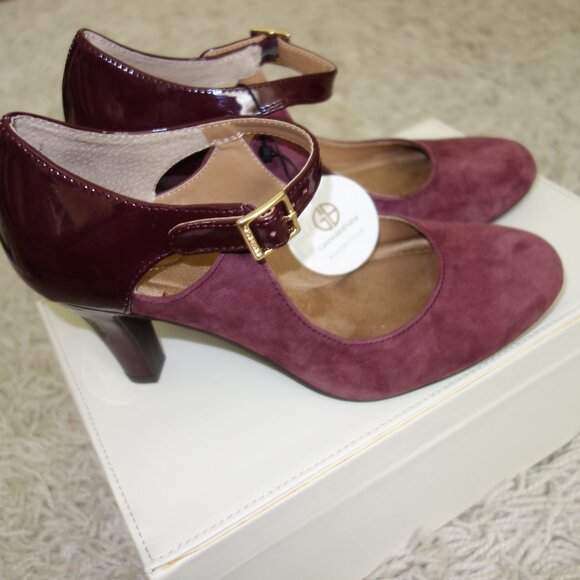GIANI BERNINI Velmah Memory Foam Mary Jane Pumps - Size 6M - Wine - Picture 2 of 14